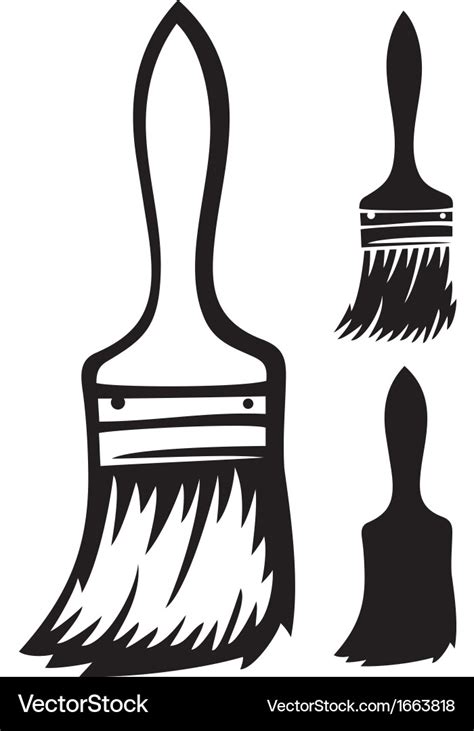 Paint brush Royalty Free Vector Image - VectorStock