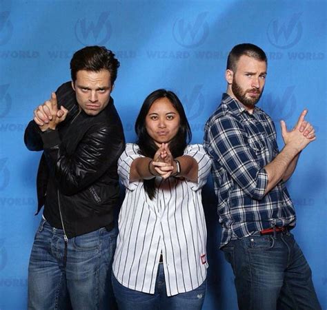 Sebastian and Chris with a fan - Chris Evans & Sebastian Stan Photo (39665066) - Fanpop