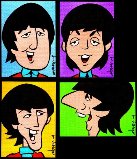 The Beatles Cartoon | Beatles cartoon, Beatles artwork, Beatles art