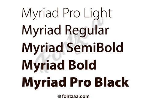 Myriad Pro Font - Fontzaa - Exclusive Fonts Library