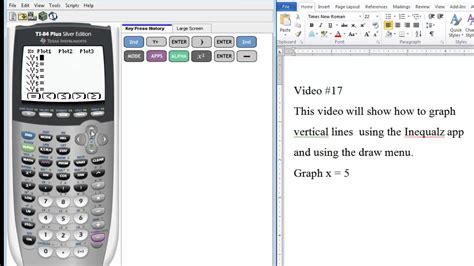 TI-84 Tutorial: Graphing Vertical Lines (x = 5) - YouTube