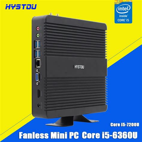 Hystou Intel Core i7 5550U Fanless Mini PC Windows 10 Core i5 7200U 6360U 5250U 4200U i3 7100U ...