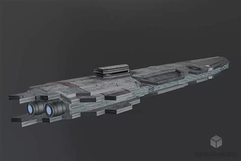 Star Wars Imperial Cruiser Spaceship Free 3d Model - .Blend, .C4d, .Dae, .Fbx, .Max - Open3dModel