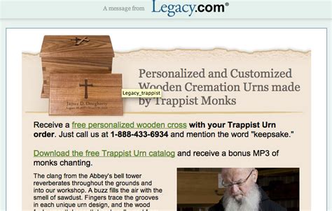 Legacy.com Pushing Trappist Urns, Caskets? | Connecting Directors