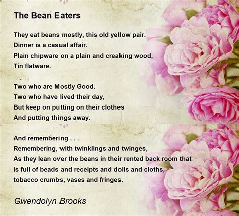 The Bean Eaters - The Bean Eaters Poem by Gwendolyn Brooks