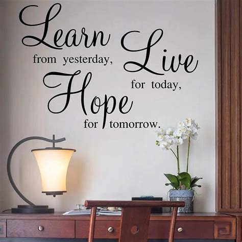 Learn Live Hope Quotes Wall Stickers Family Quotes Sticker for Living Room Bedroom Family ...
