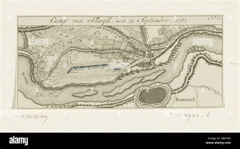 Kampement van de Pruisen te Tuil, 1787 No 6 Camp van Thuyll, den 15 September, 1787 (titel op ...