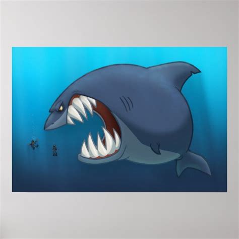 Great White Shark Poster | Zazzle.com