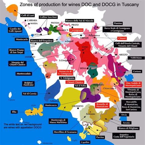 Wine map of Tuscany | Italy wine, Italian wine, Wine region map