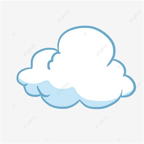 Blue Clouds Clipart Transparent PNG Hd, Minimalistic Blue Cartoon Cloud ...