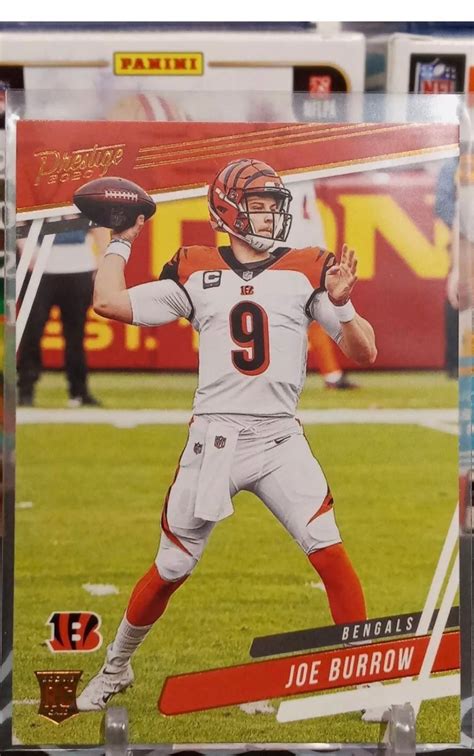 Joe Burrow Rookie Card 2020 NFL Panini Chronicles Bronze Cinci Bengals Star Rookie Quarterback ...