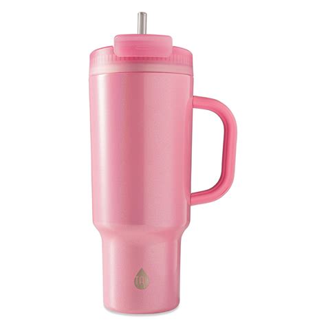 TAL Stainless Steel Hudson Tumbler with Straw 40 fl oz, Shimmering Pink ...