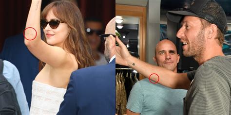 Dakota Johnson and Chris Martin Were Spotted With Matching Tattoos