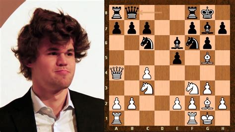 Magnus Carlsen plays the super solid Kings Indian Fianchetto variation vs 15 year old GM ...