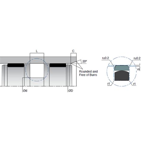 KL49 Hydraulic Piston Seal Types PTFE / NBR High Pressure Piston Seals