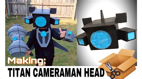 How to make a Titan Cameraman head costume #titancameraman #skibiditoilet in 2023 | Cardboard ...