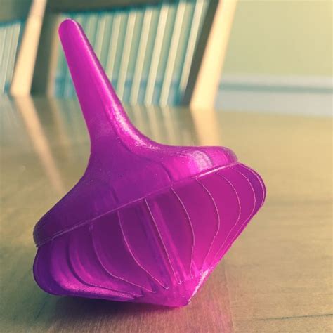 3D Printed a spinning top using translucent purple filament with my Ultimaker 2 3D Printer. Top ...