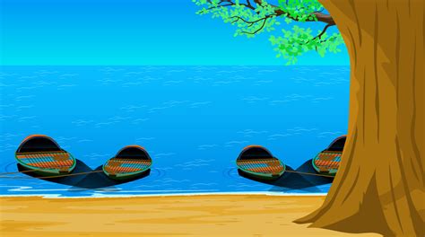 River scene with some boat nature scene. 21182457 Vector Art at Vecteezy