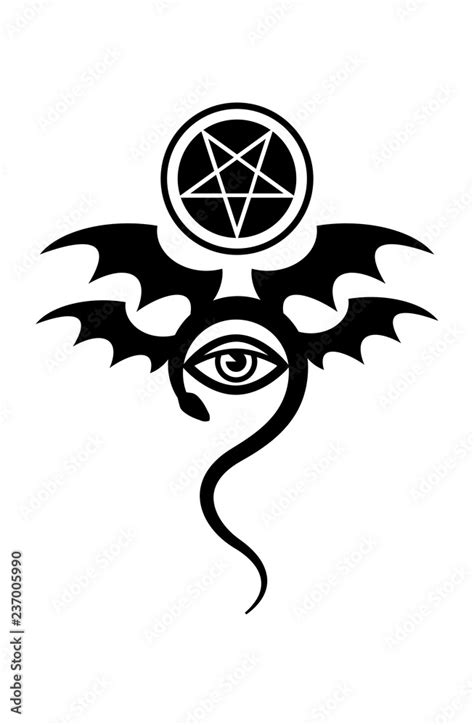 EVIL EYE (The Greater Malefic). Mystical Symbol of Black Magic, Emblem ...