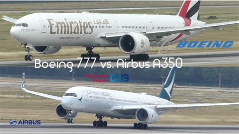 Airbus A350-900 vs Boeing 777-300 Engine Startup, taxi and takeoff at ...