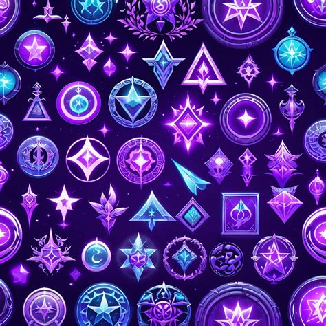 Concept art illustration sheet of a set of magic symbols by Adela Mayr ...