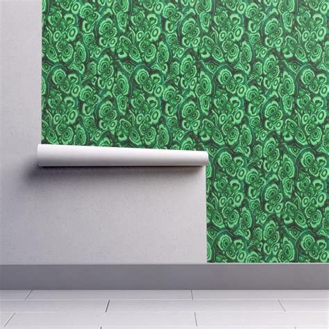 Malachite Wallpaper Malachite By Willowlanetextiles | Etsy | Malachite wallpaper, Self adhesive ...