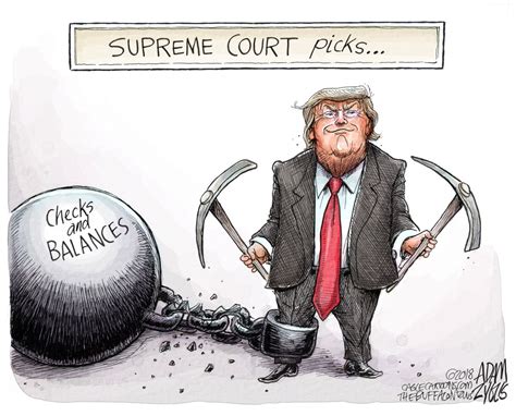 Political Cartoon U.S. Trump Supreme Court nominee Brett Kavanaugh checks and balances | The Week