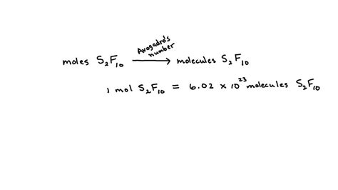 SOLVED: How many MOLECULES of disulfur decafluoride are present in 1.42 moles of this compound