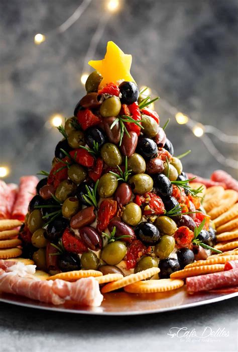 Antipasto Cheese Ball Christmas Tree | Essen und trinken, Fingerfood ...