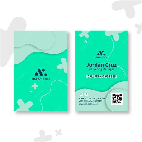 Premium Vector | Marketing business card template