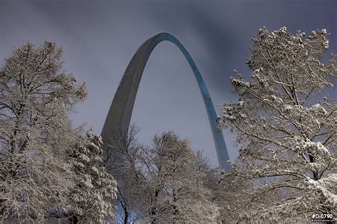 St. Louis Arch and Christmas morning snow :: Winter Weather Photography by Dan Robinson