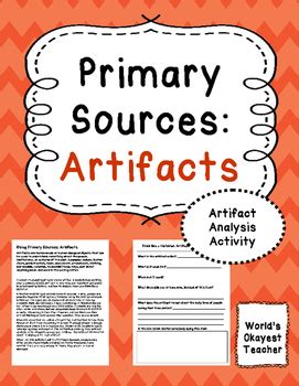 Primary Sources: Analyzing Artifacts by World's Okayest Teacher | TPT