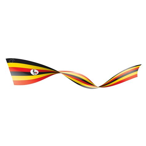 Uganda National Flag Ribbon Tape, World, Africa, Identity PNG and Vector with Transparent ...