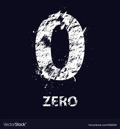 Grunge number zero Royalty Free Vector Image - VectorStock