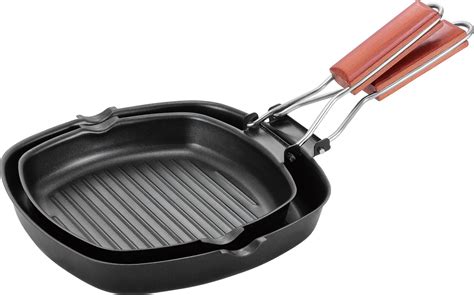 Non-Stick Kitchen Fry Pan Die Cast Aluminum Foldable BBQ Grill Pan Frying Cooking Pan Griddle ...