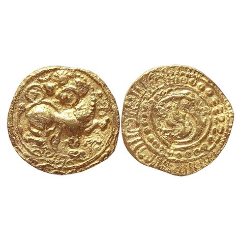 Hindu Medieval Kadambas of Hangal Toyimadeva Gold Gadyana | Virasat Auctions