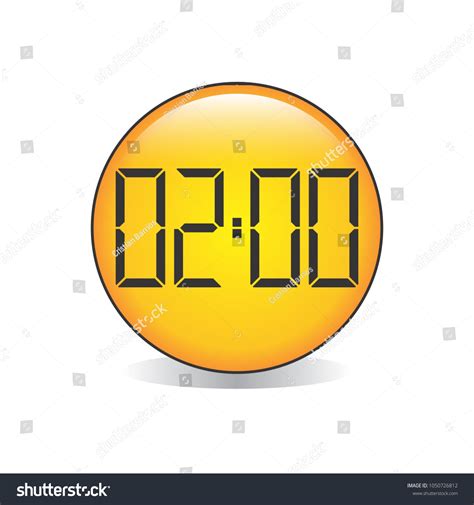 Two Oclock Digital Clock Emoji Vector Stock Vector (Royalty Free) 1050726812 | Shutterstock