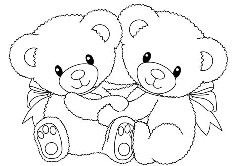 50 best ideas for coloring | Teddy Bear In Overalls Coloring Pages