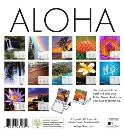 New! ALOHA 2025 Hawaiian Islands Desk Calendar | Robyn Nola Gifts