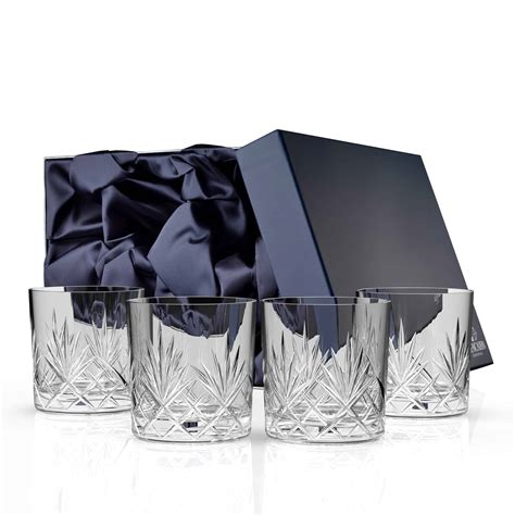 Edinburgh Whisky Tumbler Set of 4 | Cocktail Glasses | Glencairn Crystal