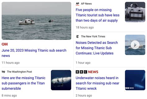 Titan submersible disappears en route to Titanic crash site, Sunday ...