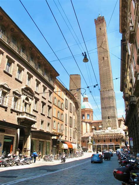 Panoramic views of Bologna from the tallest leaning tower in Italy