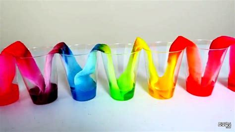 Travelling Waters Experiment ~ Color Mixing Incredible Science - YouTube