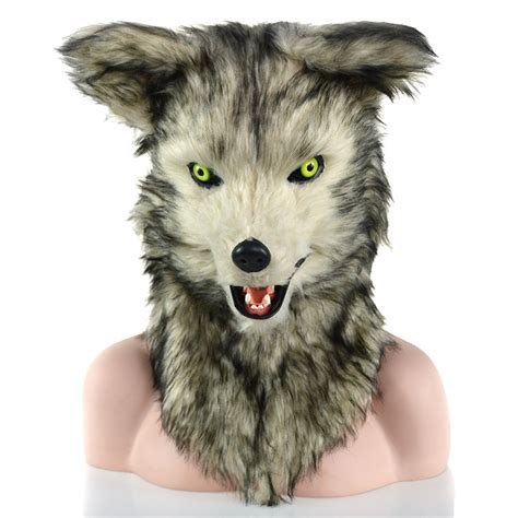 Moving Mouth Mask Animal Mask Wolf Animal Carnival Face Masks-in Party Masks from Home & Garden ...