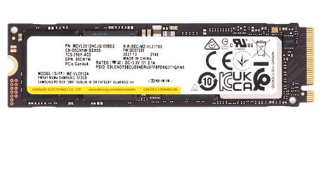 Samsung PM9A1 MZ-VL2512A SSD 512 GB PCIe 4.0 X4 (NVMe) DELL OEM Refurbished