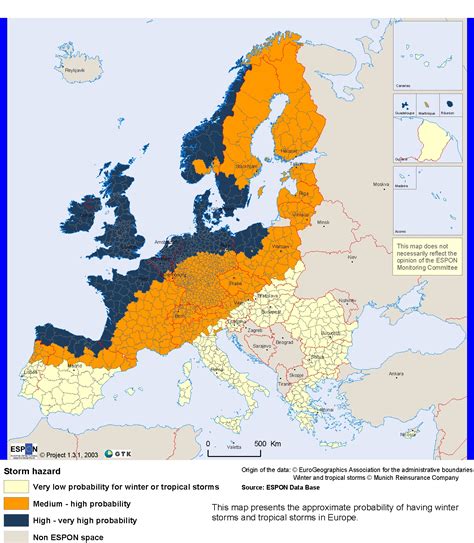 Europe: storm hazard map | PreventionWeb