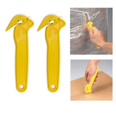 2 X Safety Blade Hook Style Cutter Knife Box Dual Blade Opener Package ...