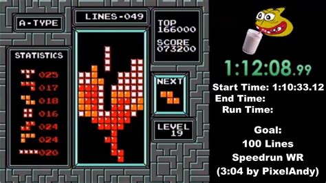 NES Tetris - 100 Line Speedrun in 2:52.45 (Former World Record) - YouTube