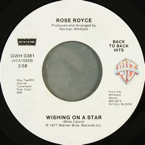 Rose Royce – Wishing On A Star / Love Don't Live Here Anymore (Vinyl ...