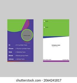 Corporate Id Card Template Design Stock Vector (Royalty Free) 2064241817 | Shutterstock